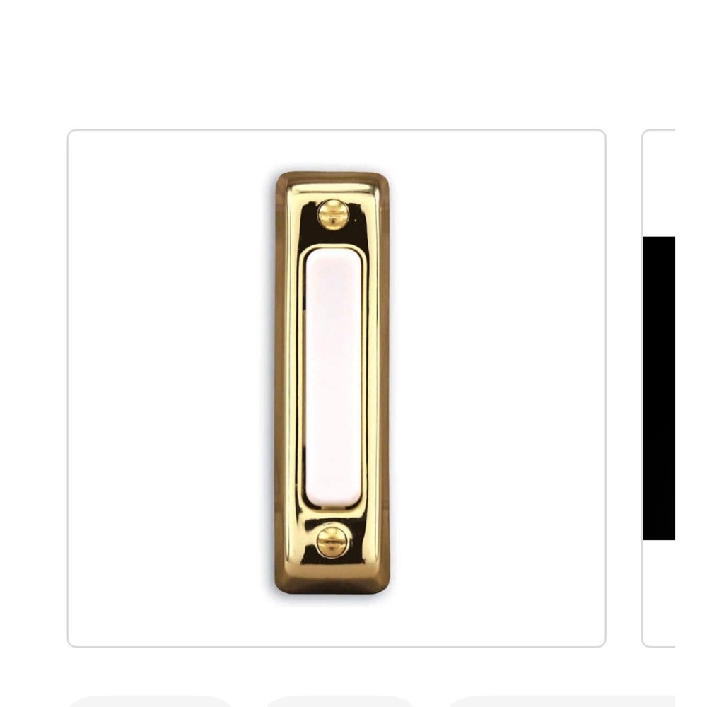 Defiant
Wired Doorbell Push‎ Button,
Polished Brass